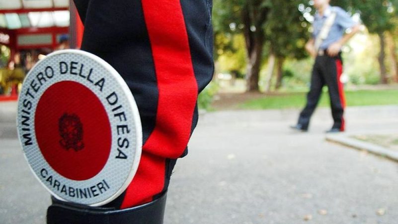 Un posto di blocco dei carabinieri