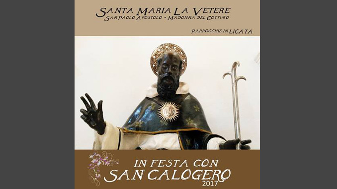 La locandina delle celebrazioni di San Calogero