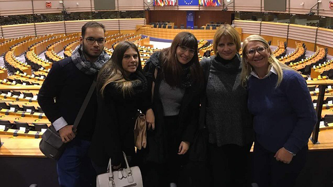 La delegazione del Linares a Bruxelles