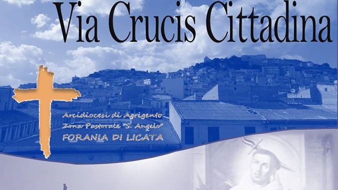 La locandina della via Crucis