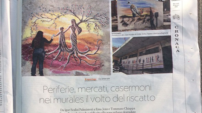 L'articolo di Repubblica sui murales