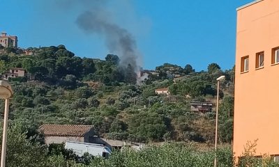 Incendio strada comunale Montagna