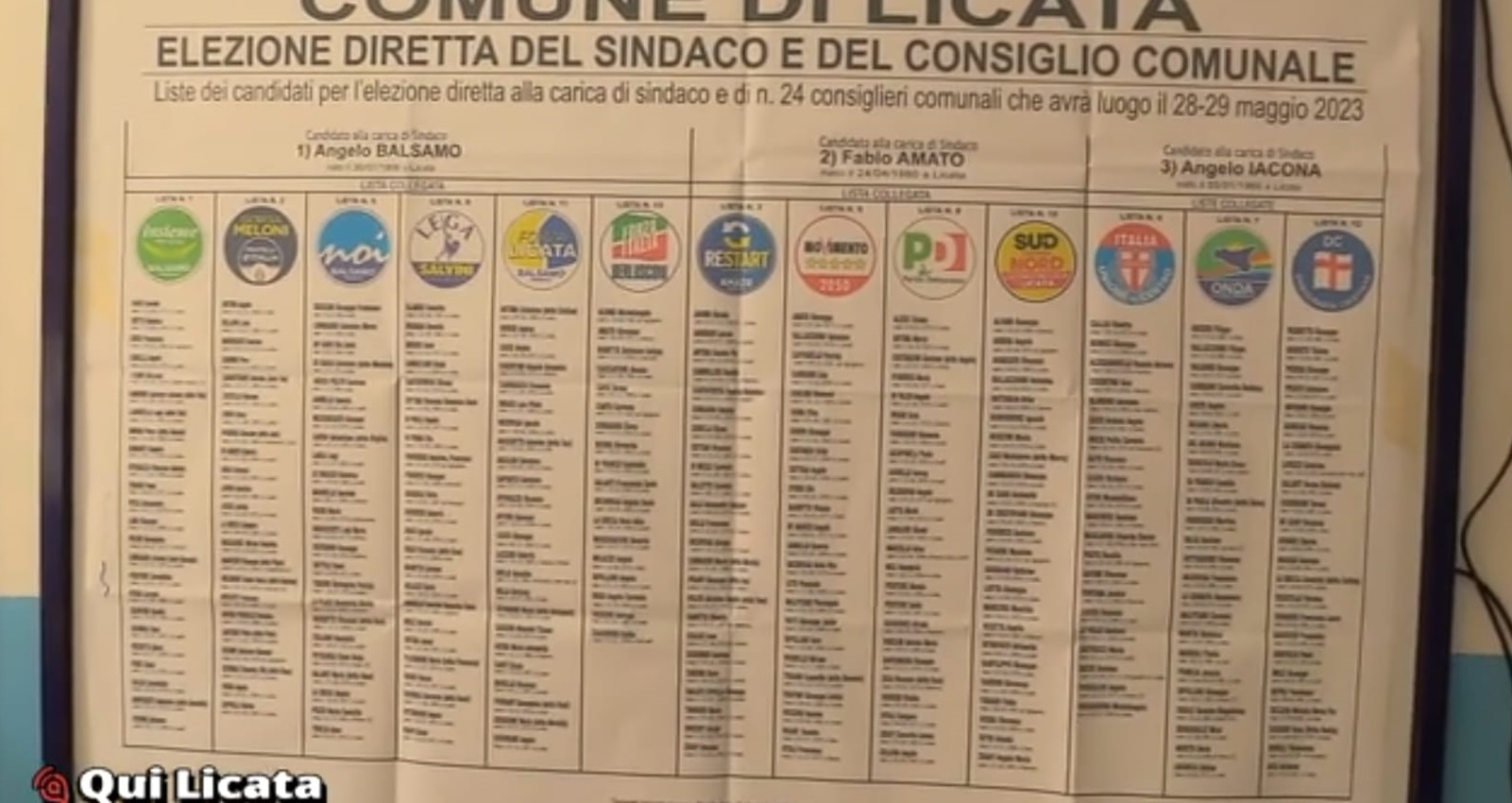 Liste consiglio comunale